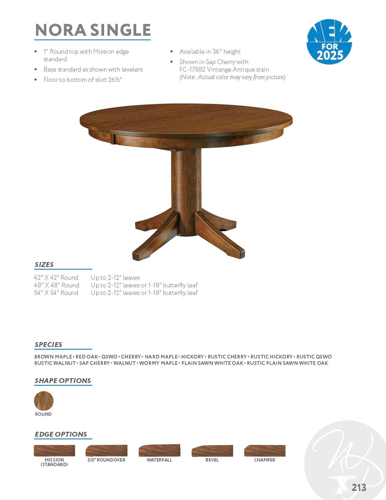 Nora Single Pedestal Table