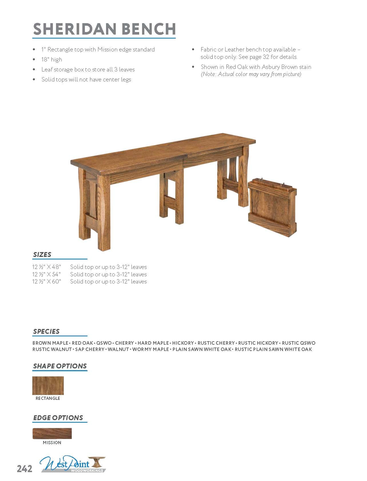 Sheridan Bench
