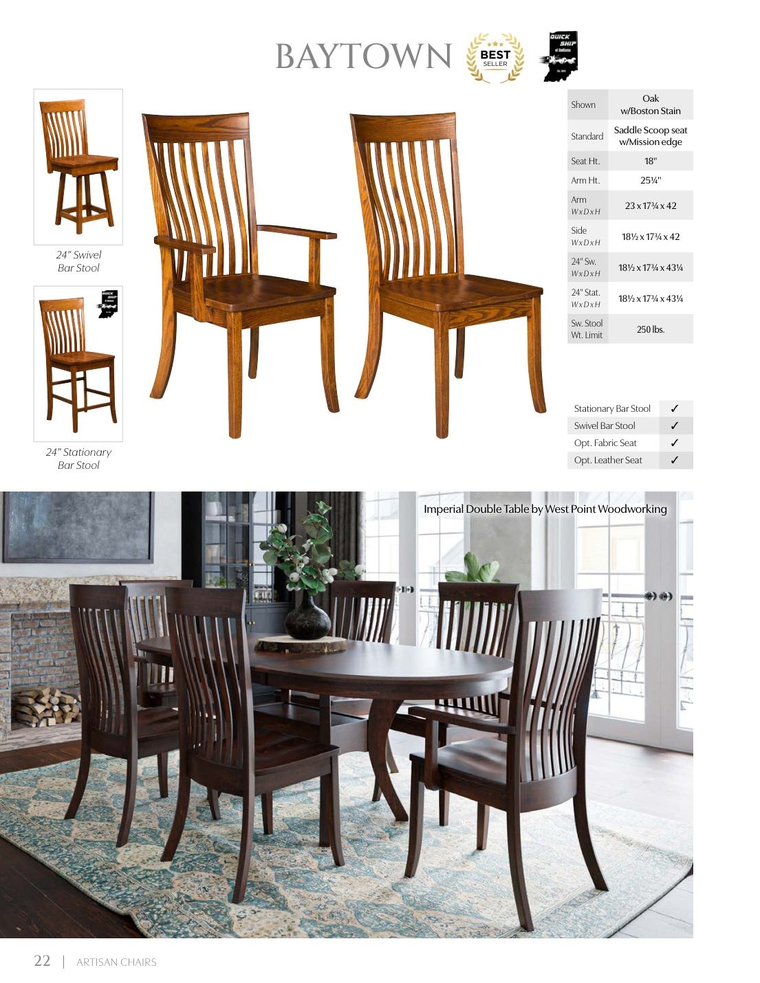 Baytown Side Chair catalog page