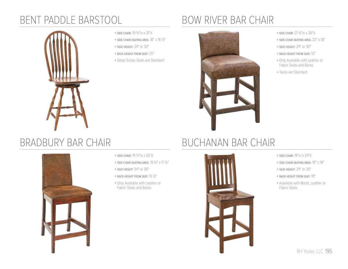 Bow River Stationary Bar Stool catalog page