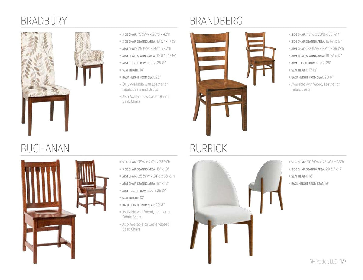 Burrick Side Chair catalog page