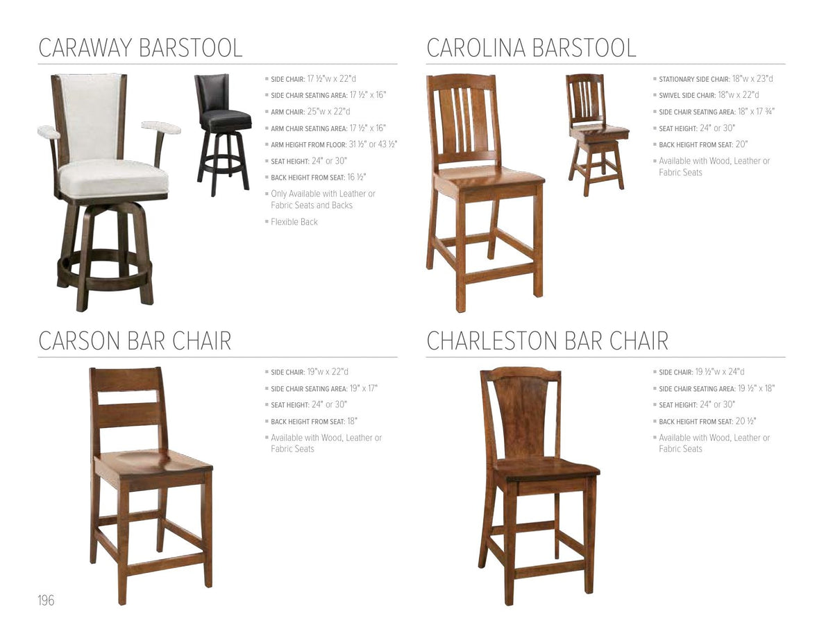 Caraway Arm Swivel Bar Stool catalog page