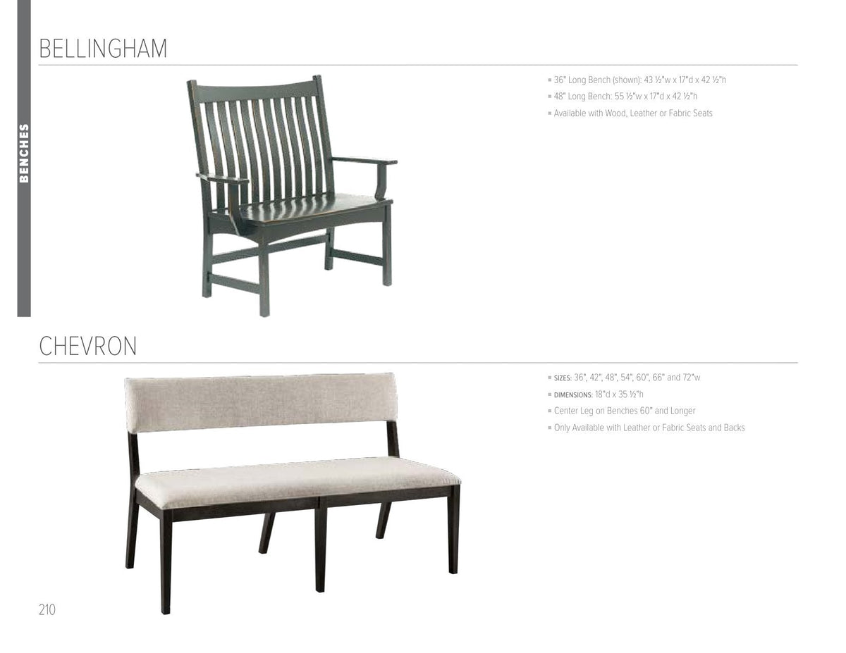 Bellingham Arm Bench catalog page
