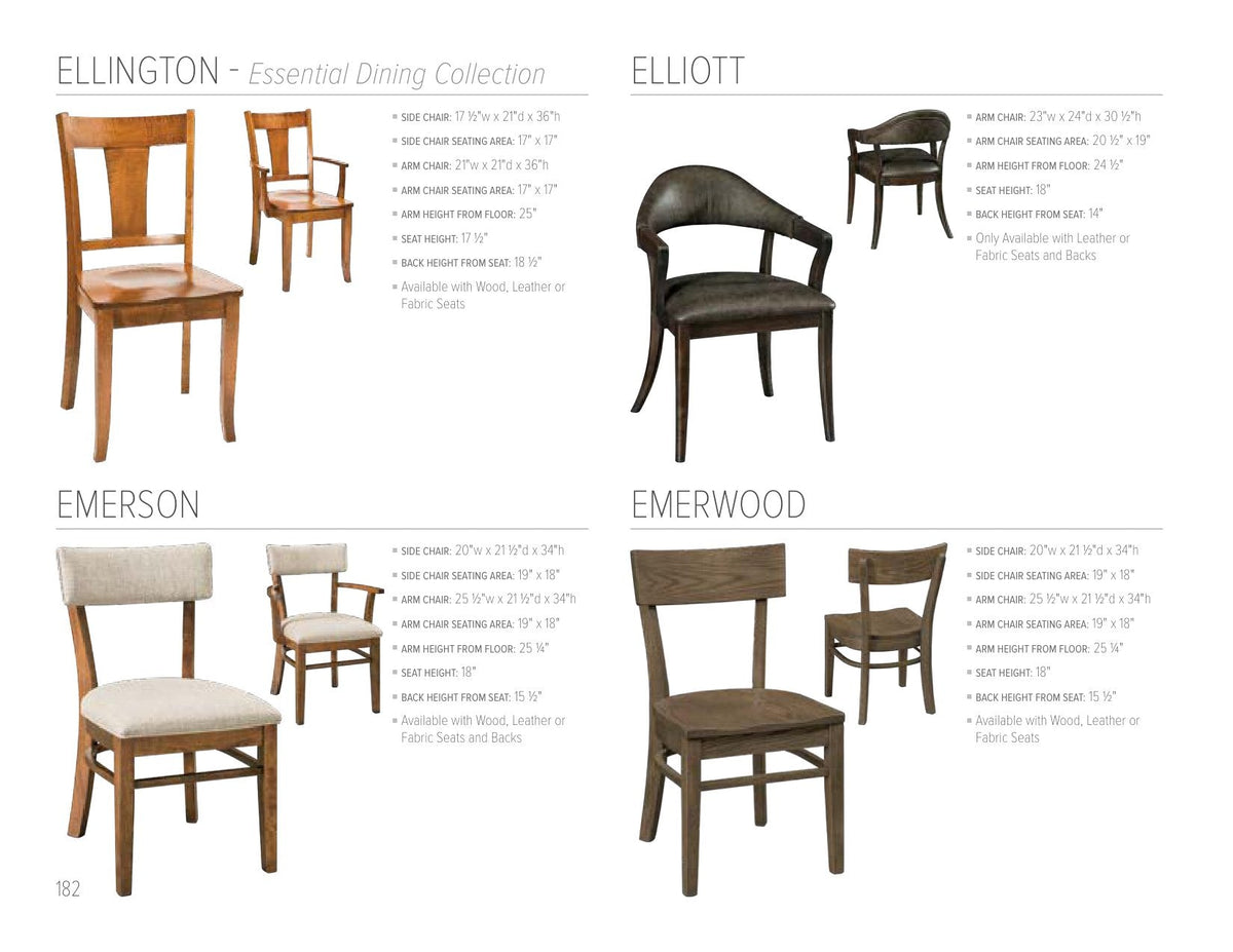 Emerwood Side Chair catalog page