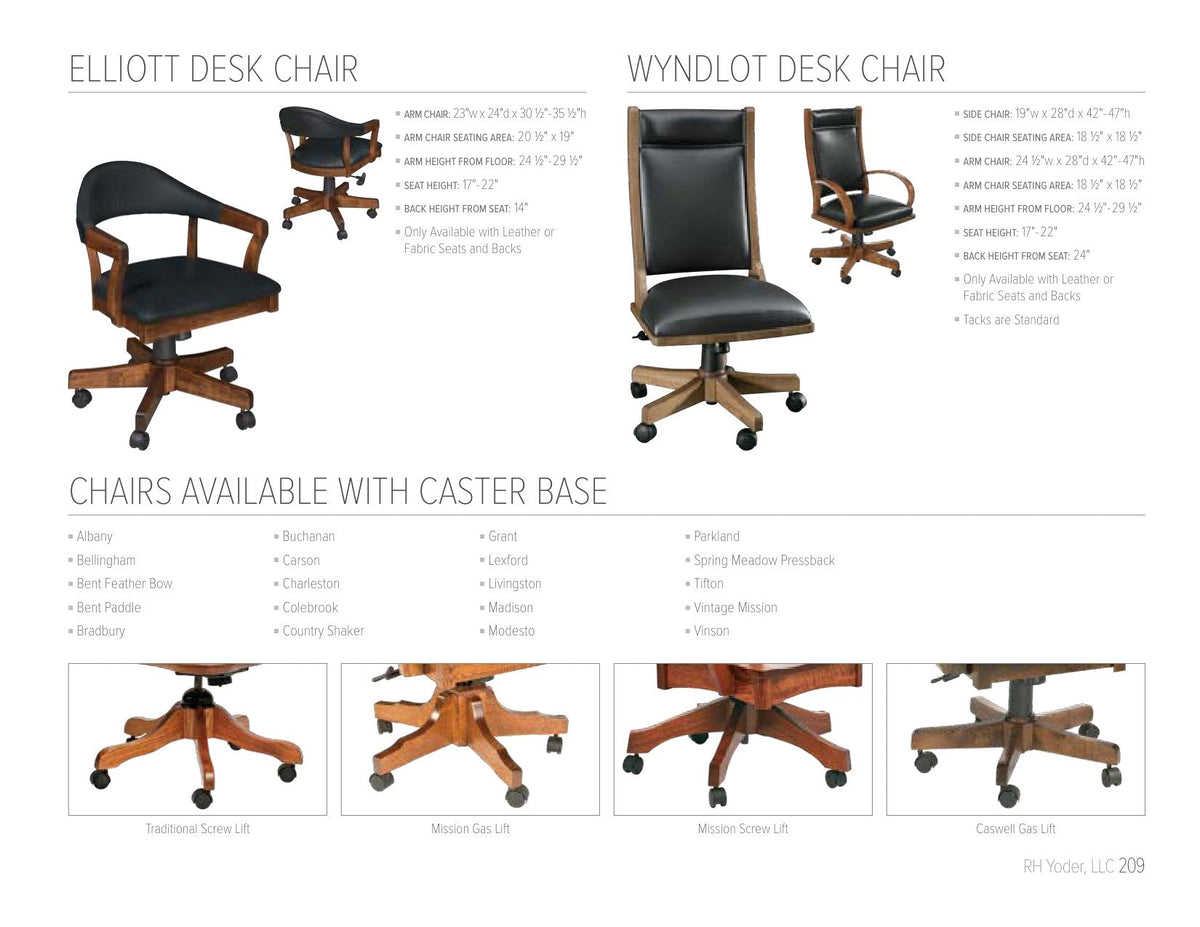 Elliott Arm Desk Chair catalog page