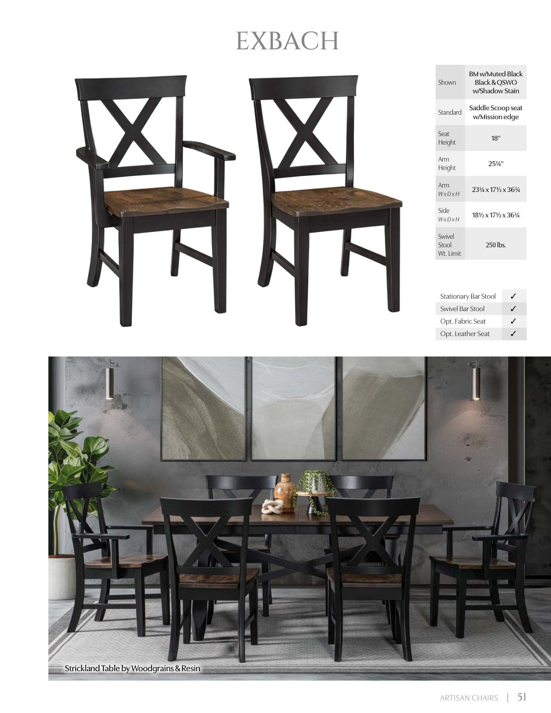 Exbach Arm Chair catalog page