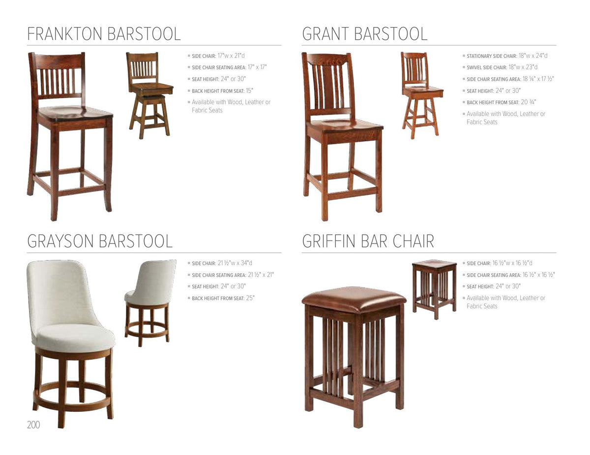 Frankton Stationary Bar Stool catalog page