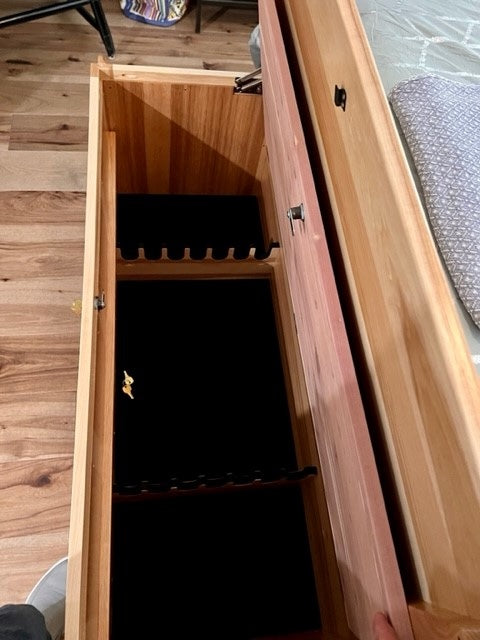 Gun Chest - Blanket Chest from the Outside, Gun Cabinet Inside