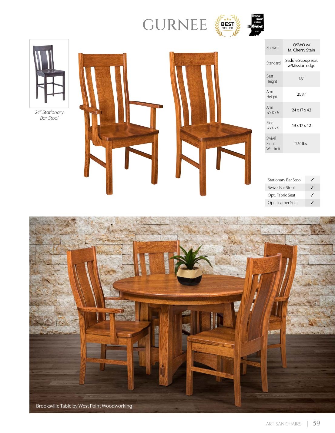 Gurnee Side Chair catalog page