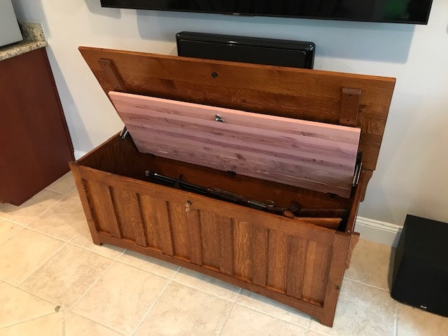 Gun Chest - Blanket Chest from the Outside, Gun Cabinet Inside