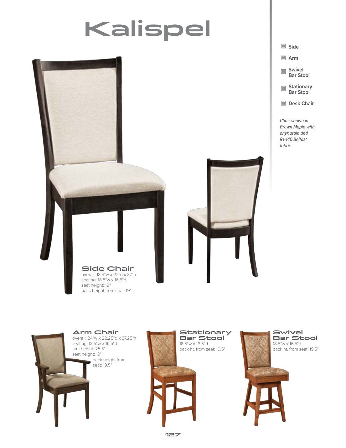Kalispel Arm Chair catalog page