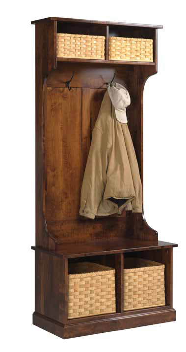 Basket Bench Hall Seat - 34" Wide