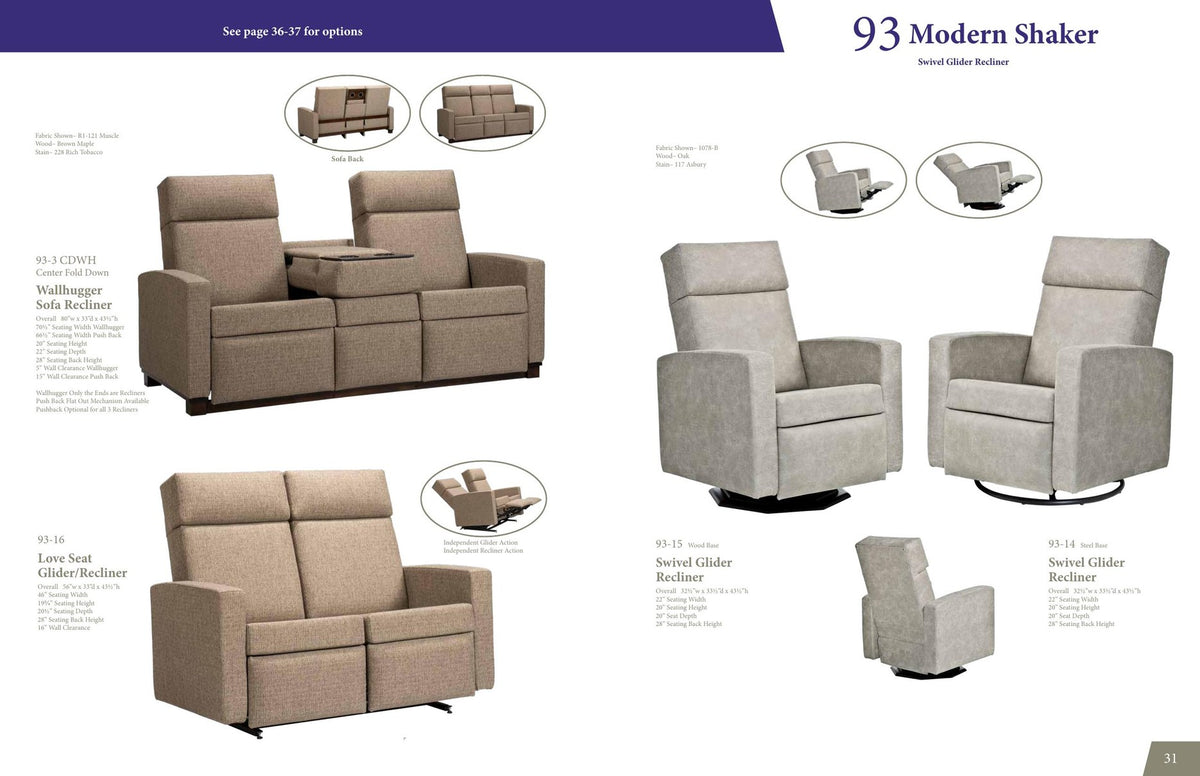 Modern Shaker catalog page
