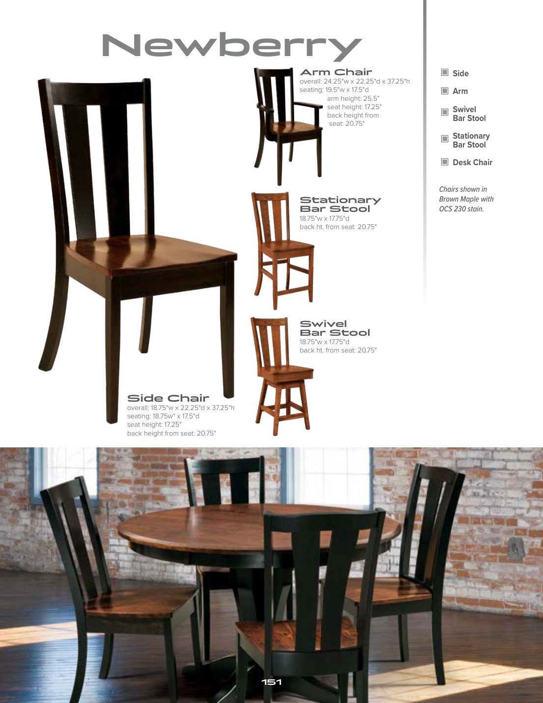 Newberry Side Chair catalog page