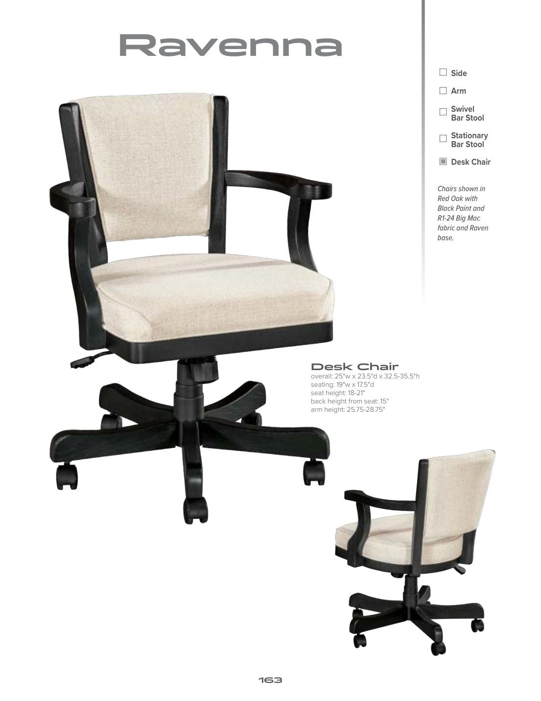 Ravenna Arm Desk Chair catalog page