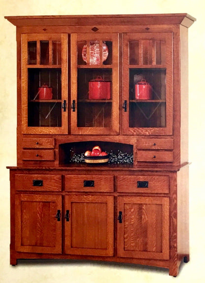 Century Mission 3-Door Hutch