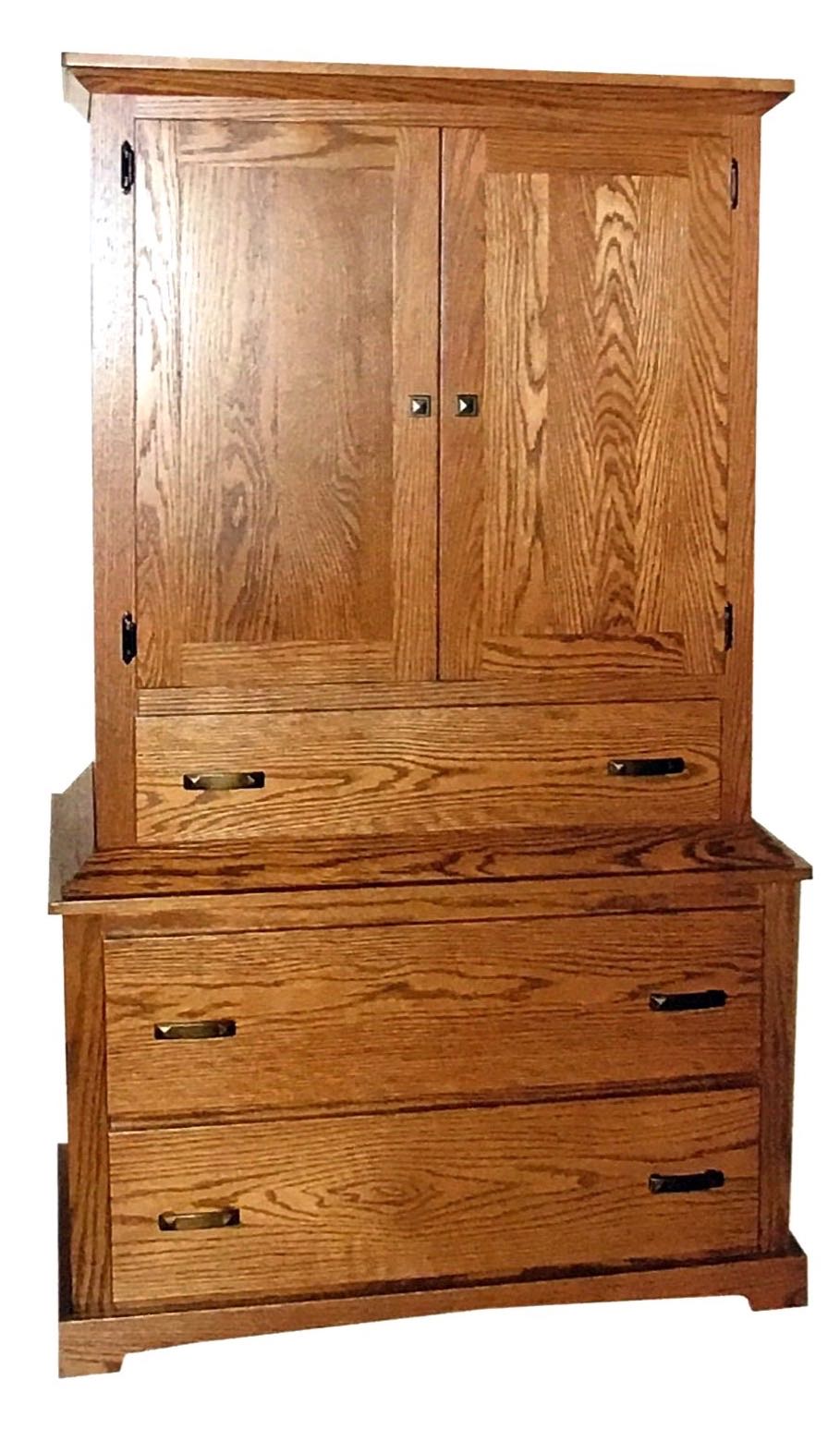 Old English Mission Armoire Chest