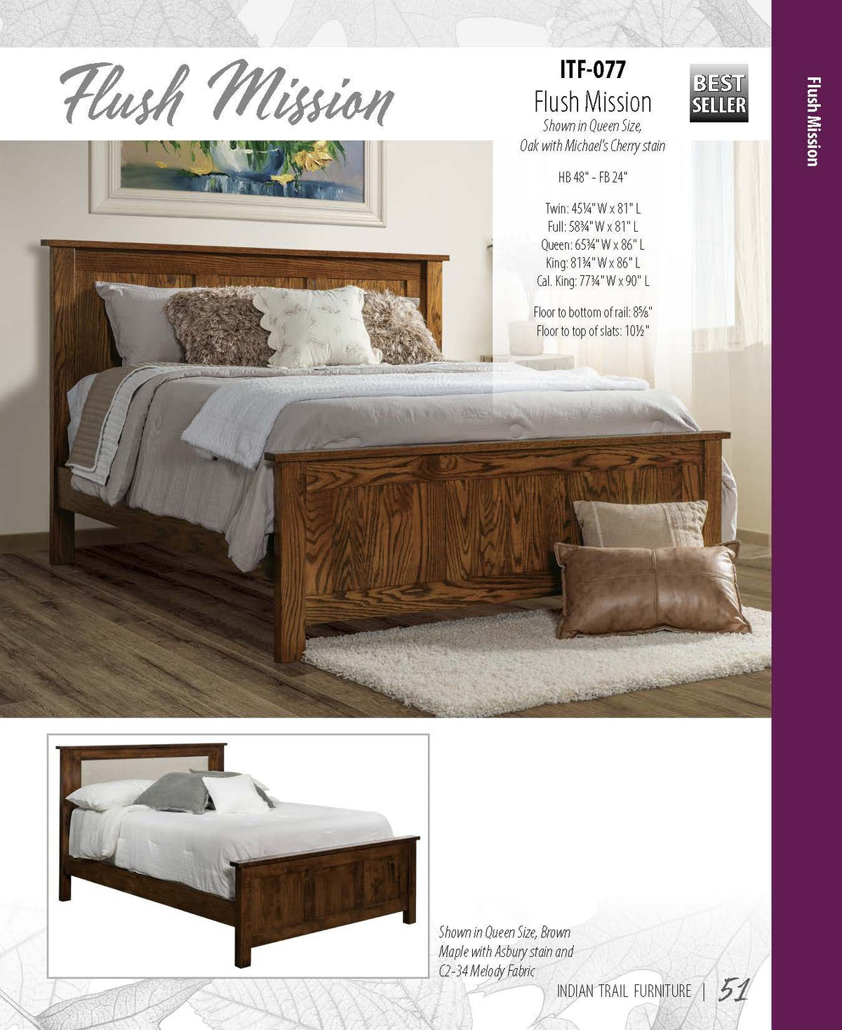 Flush Mission Bed