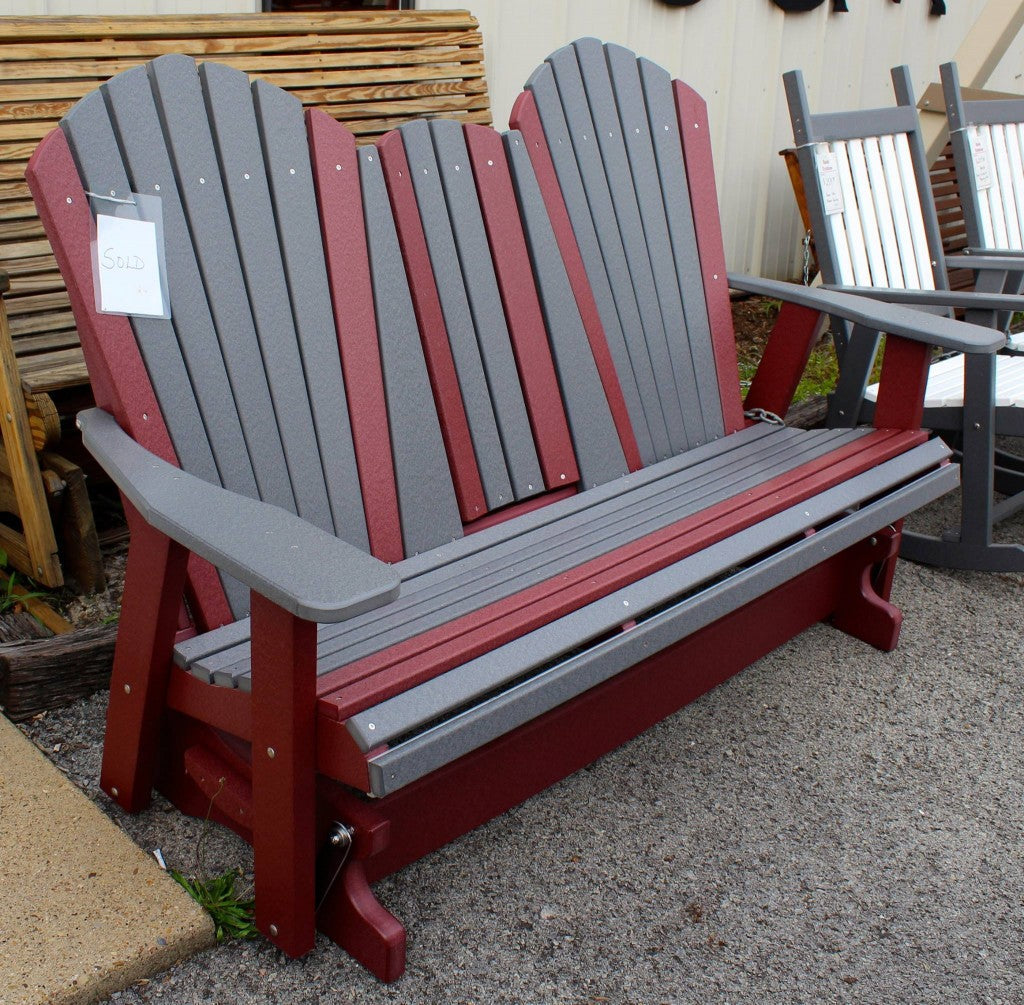 Poly 5′ Adirondack Glider with Fold Down