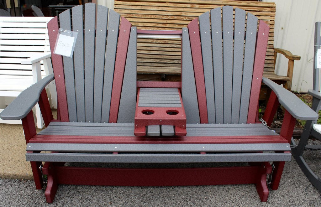 Poly 5′ Adirondack Glider with Fold Down