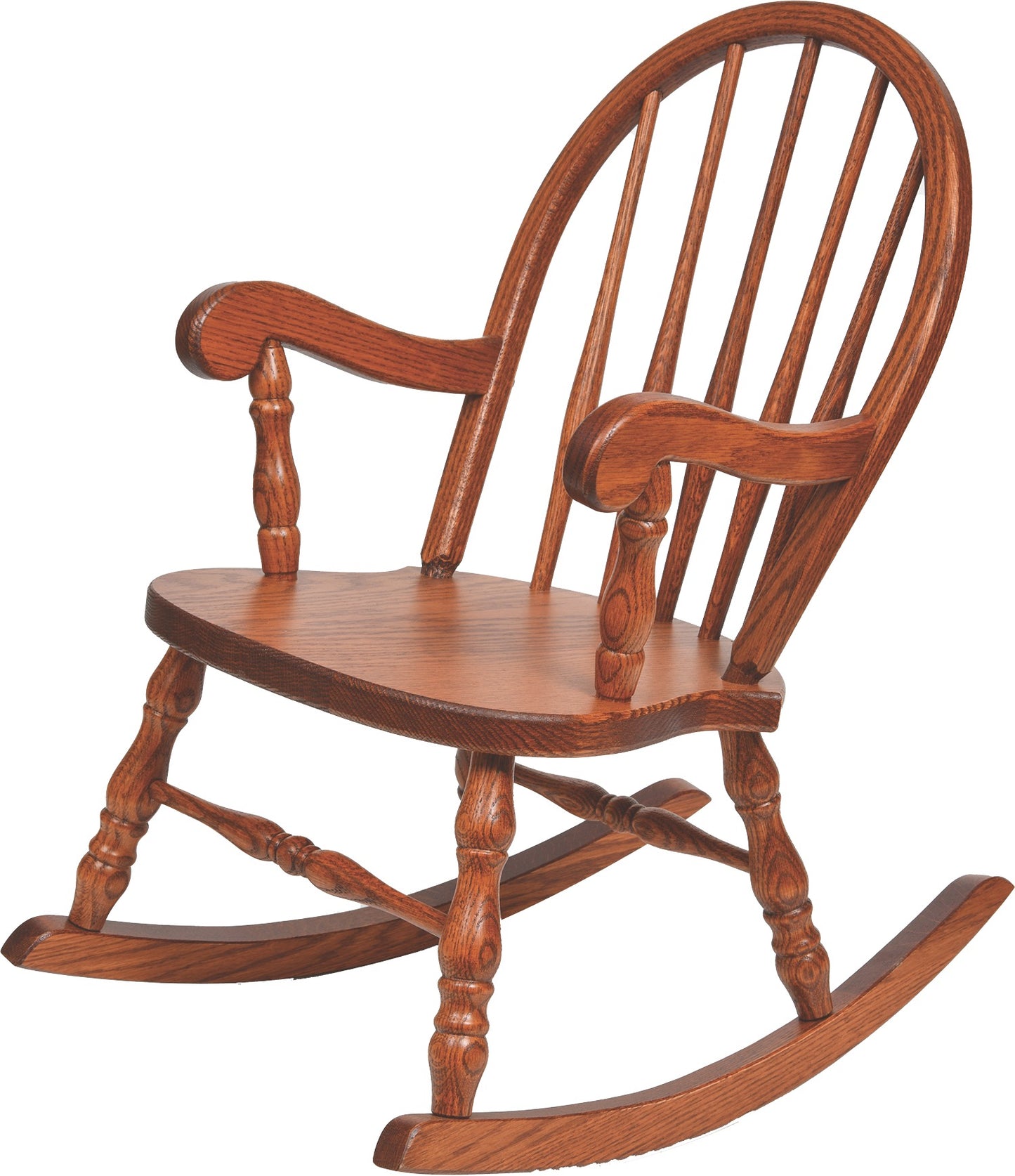 Bow Back Child’s Rocking Chair with Bent Arm