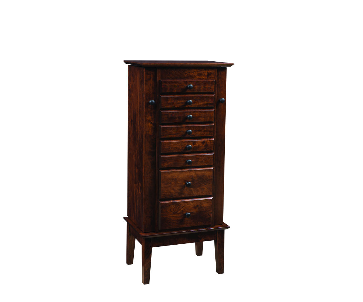 48″ Shaker Jewelry Armoire with 8 Drawers
