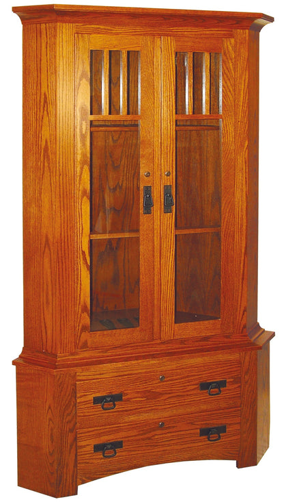 13 Gun Mission Corner Cabinet