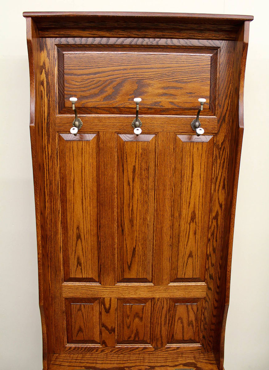 Raised Panel Hall Seat with 3 Panels