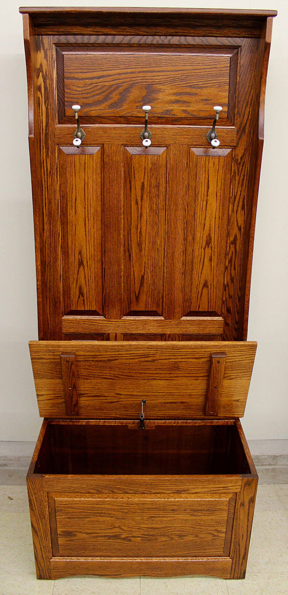 Raised Panel Hall Seat with 3 Panels