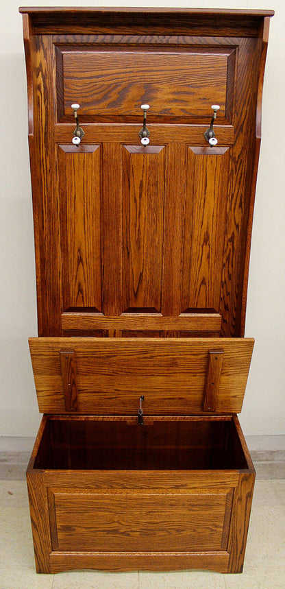 Raised Panel Hall Seat with 3 Panels