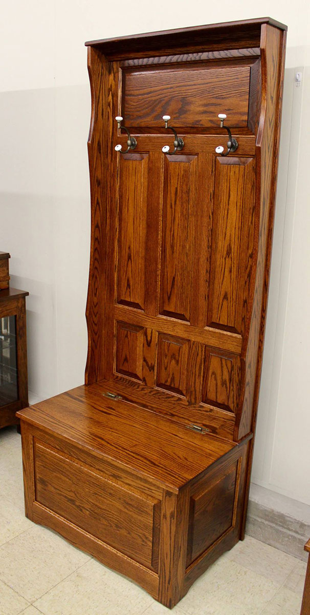Raised Panel Hall Seat with 3 Panels
