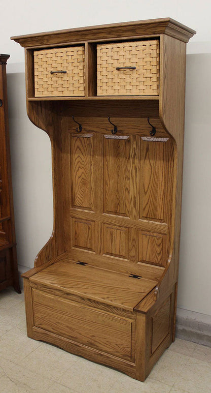 36″ Basket Top Hall Seat