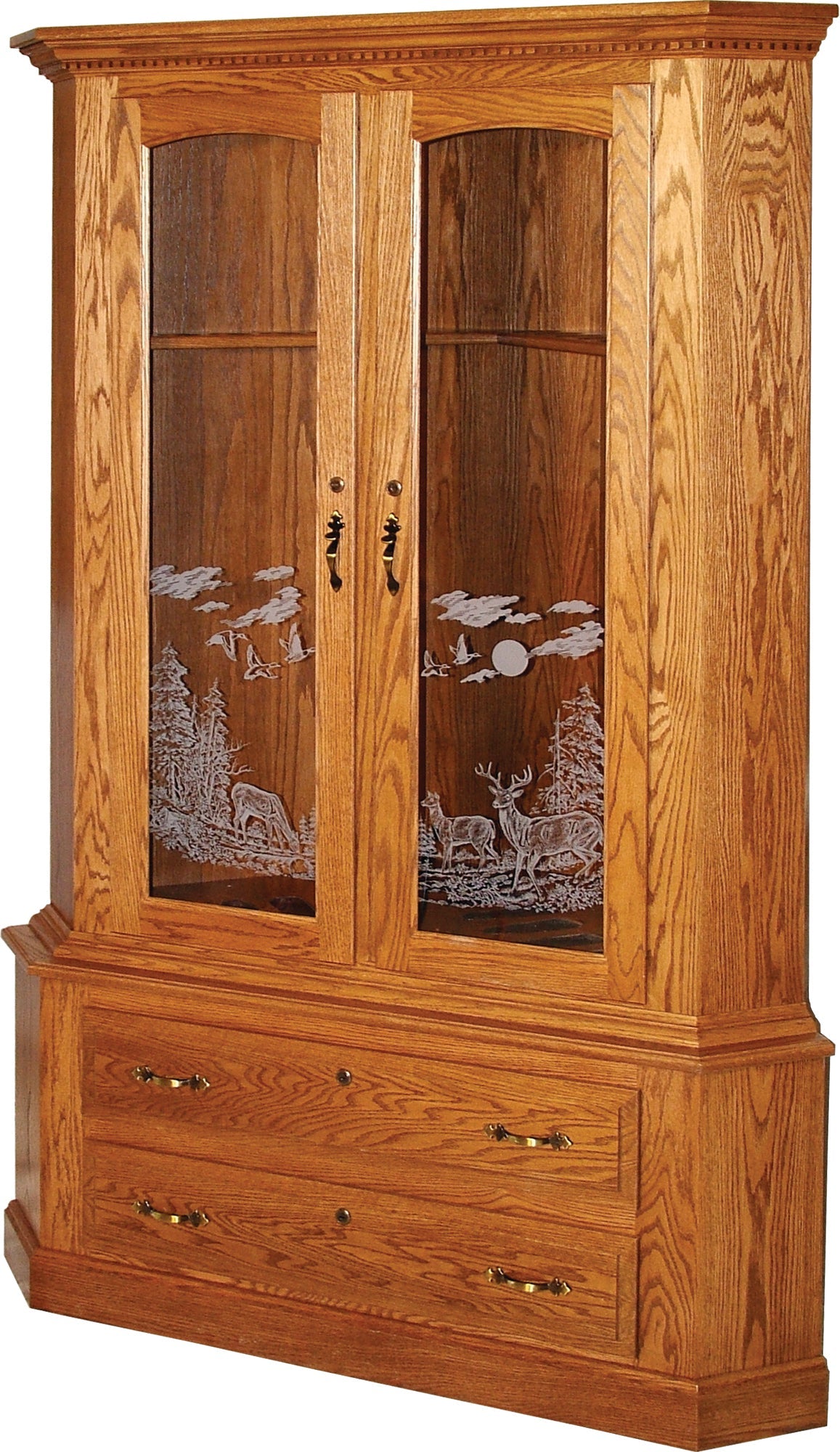 17 Gun Traditional Corner Cabinet
