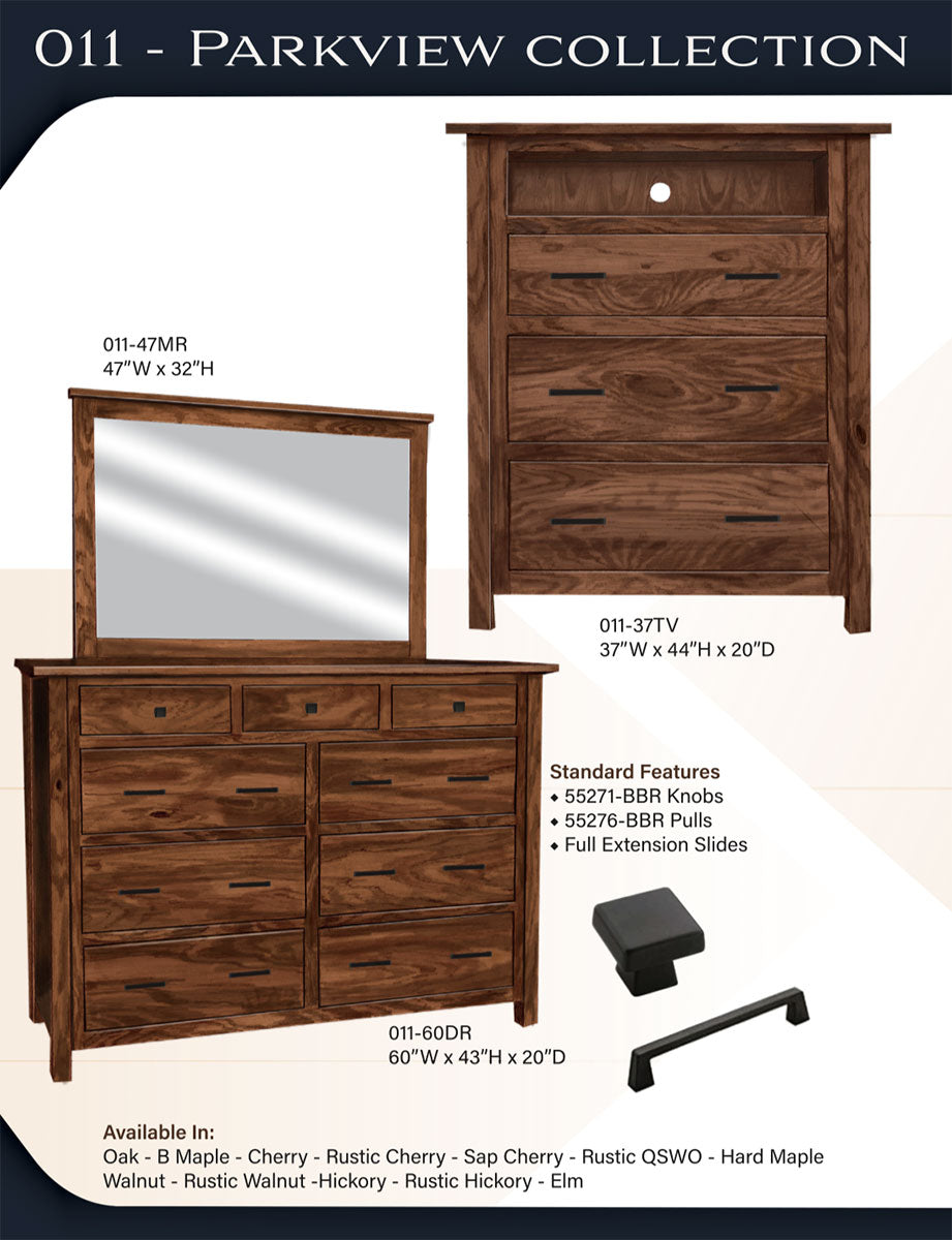 Parkview 4 Drawer TV Chest of Drawers – 37"W