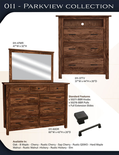 Parkview 4 Drawer TV Chest of Drawers – 37"W