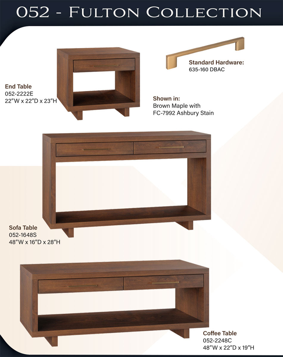Fulton End Table with Drawer – 22"W