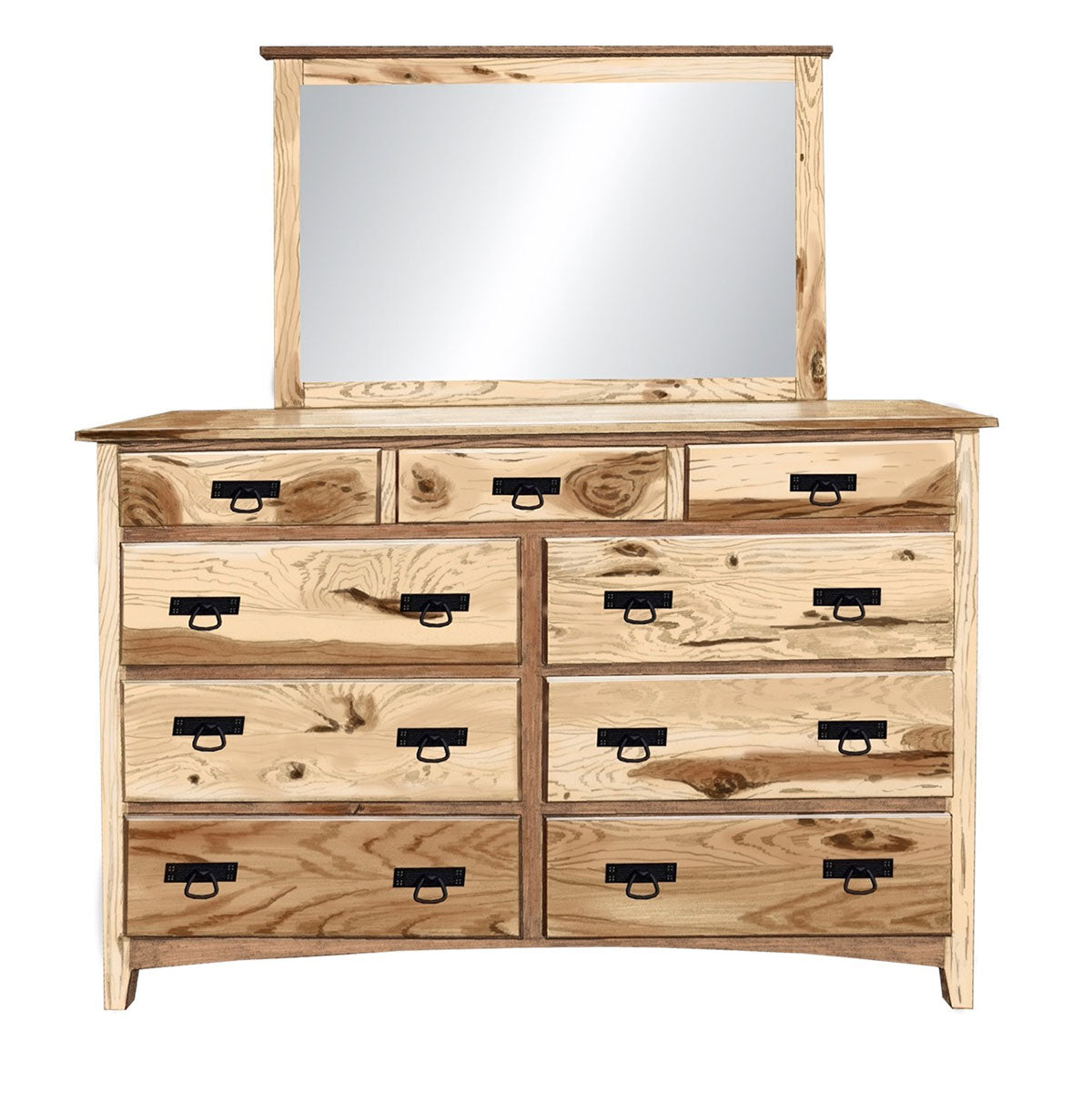 Shaker 9 Drawer Dresser with Optional Mirror – 64"W