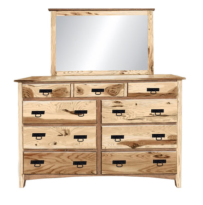 Shaker 9 Drawer Dresser with Optional Mirror – 64"W