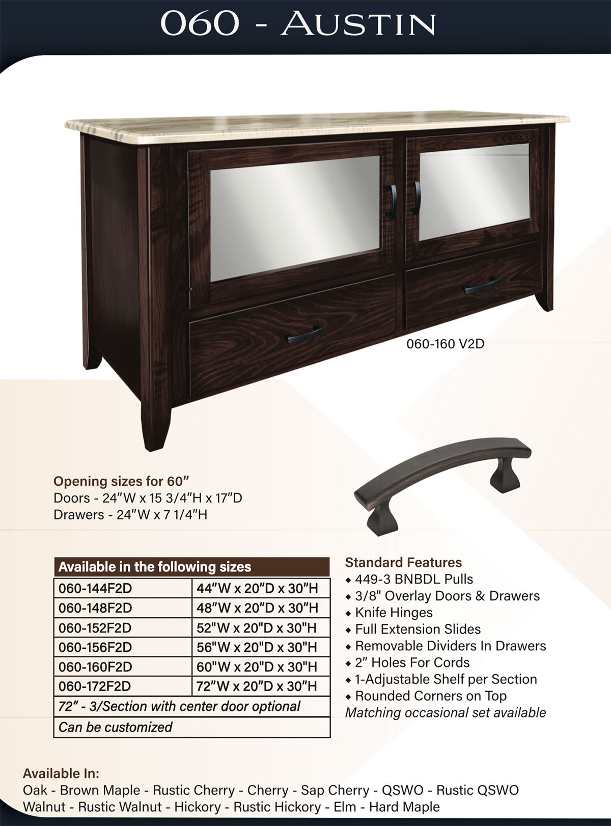 Austin TV Stand – 60"W