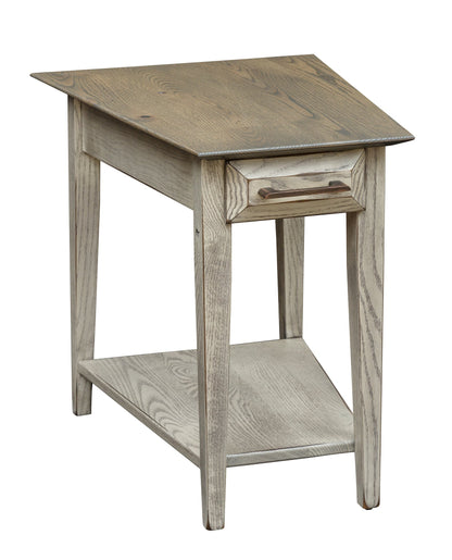 Simplicity Wedge End Table With Drawer