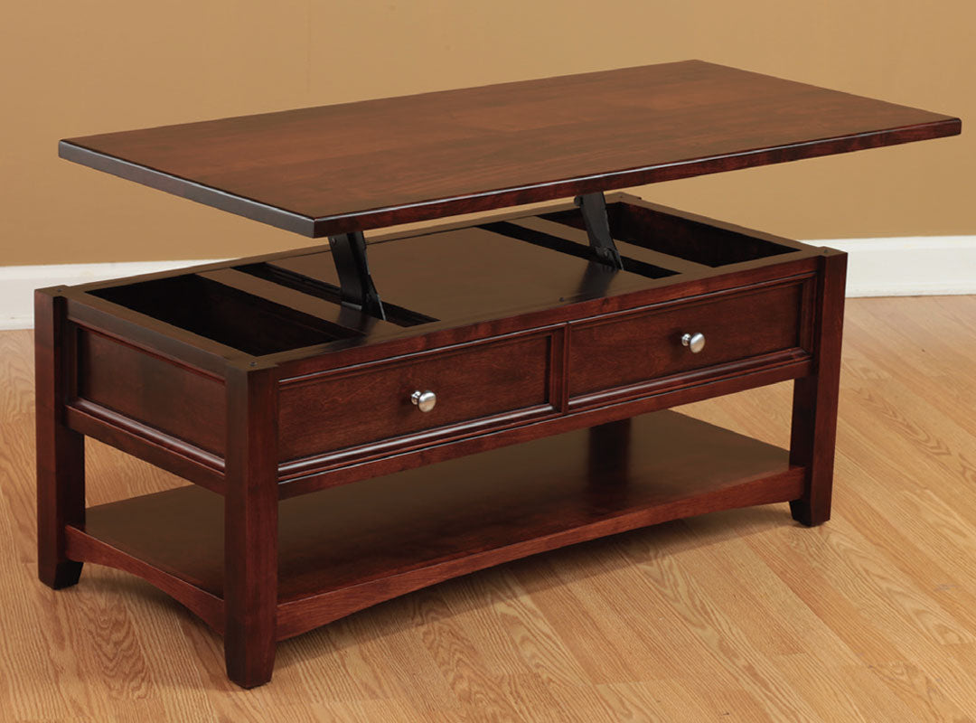 Open Garnet Hill Lift-Top Cocktail Table – 48"W