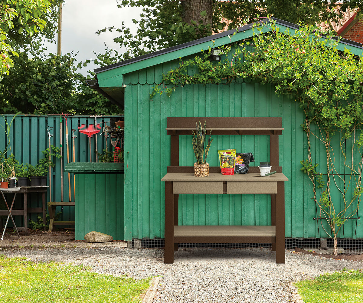 Poly 4' Potting Bench w/Drawers