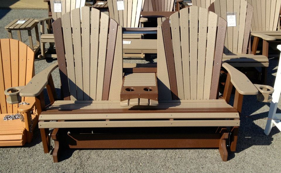 Poly 5′ Adirondack Glider with Fold Down