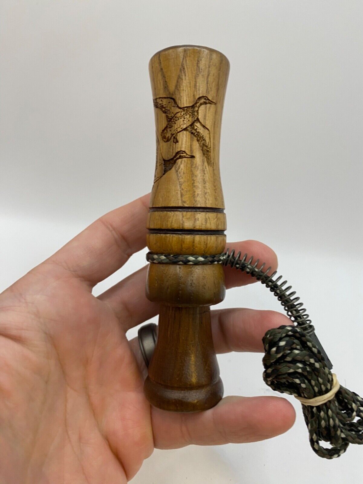 Genuinely Amish Crafted Duck Call with Lanyard - Wooden