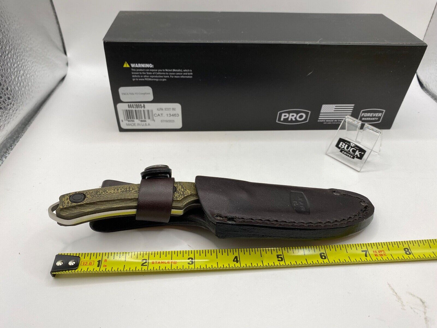 Buck USA 662 Alpha Scout Knife with Sheath, Richlite Handle, S35VN Steel - NIB