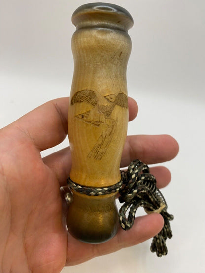 Genuinely Amish Crafted Wooden Hawk Call with Lanyard