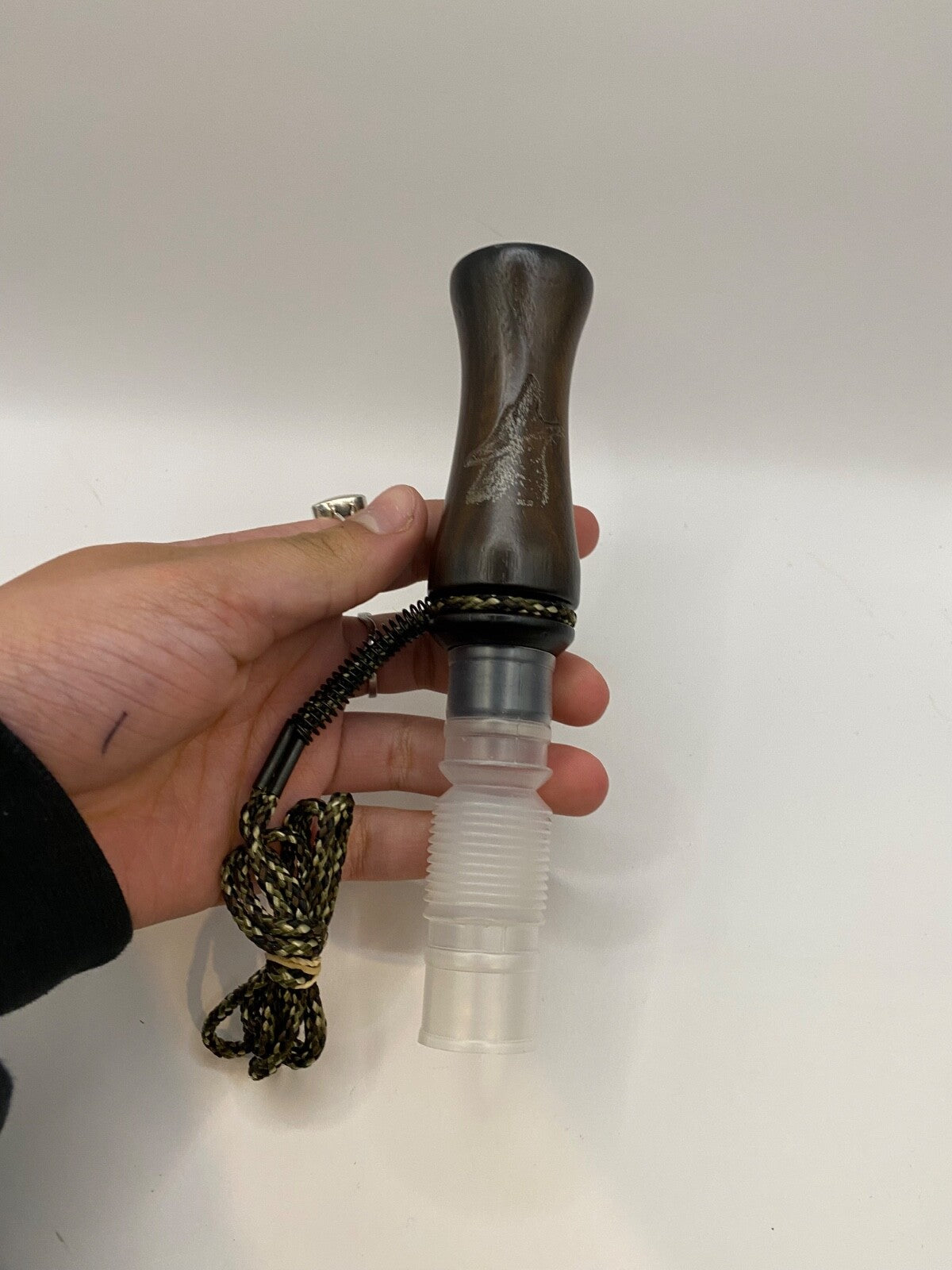 Genuinely Amish Crafted Wooden Coyote Howler Call with Lanyard - New, Unused!