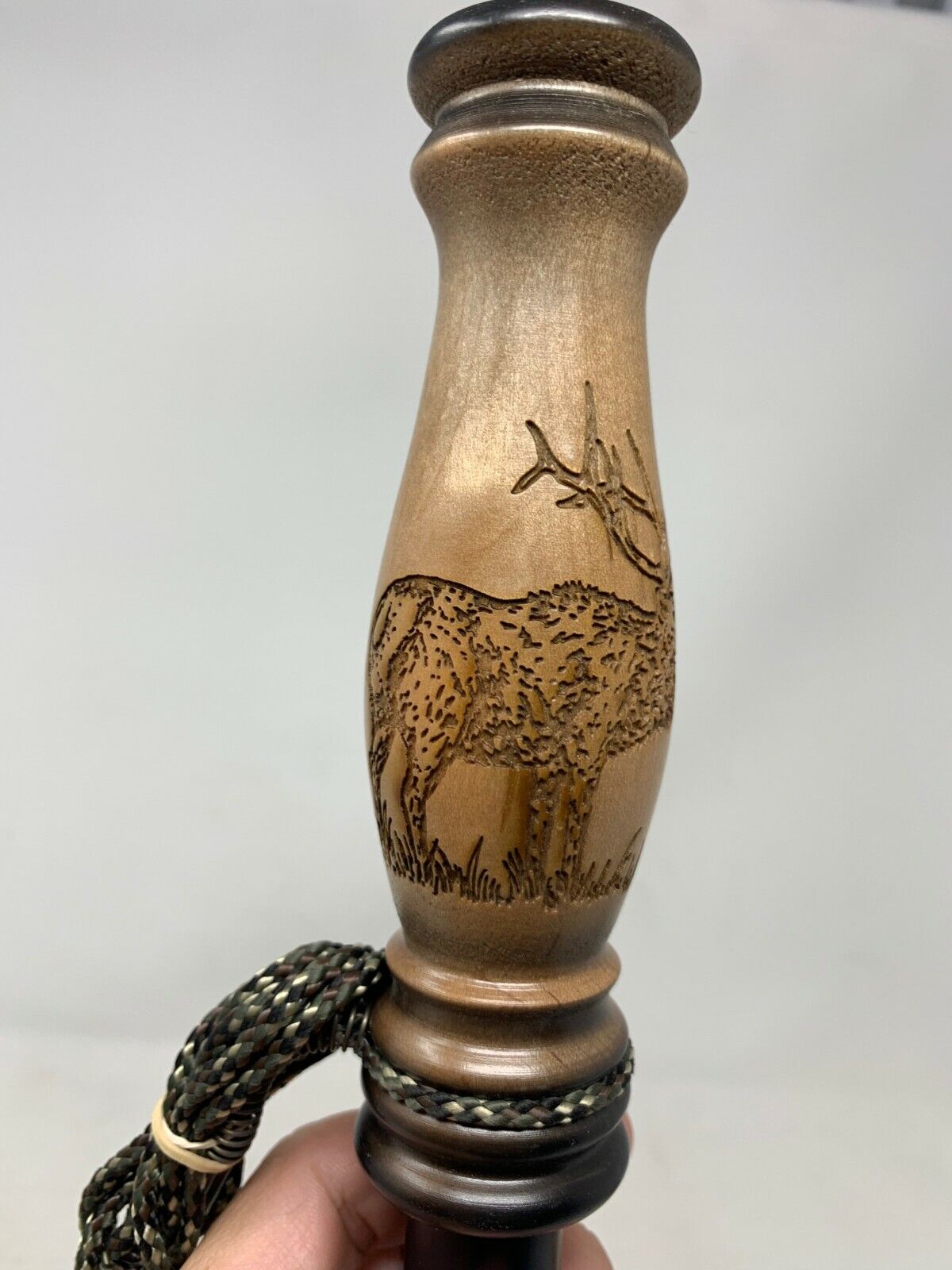 Genuinely Amish Crafted Wooden Elk Bugle Call with Lanyard