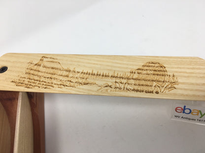 Wooden Amish Crafted "10" Handle Half Moon" Turkey Box Call - New, Unused! Nice!