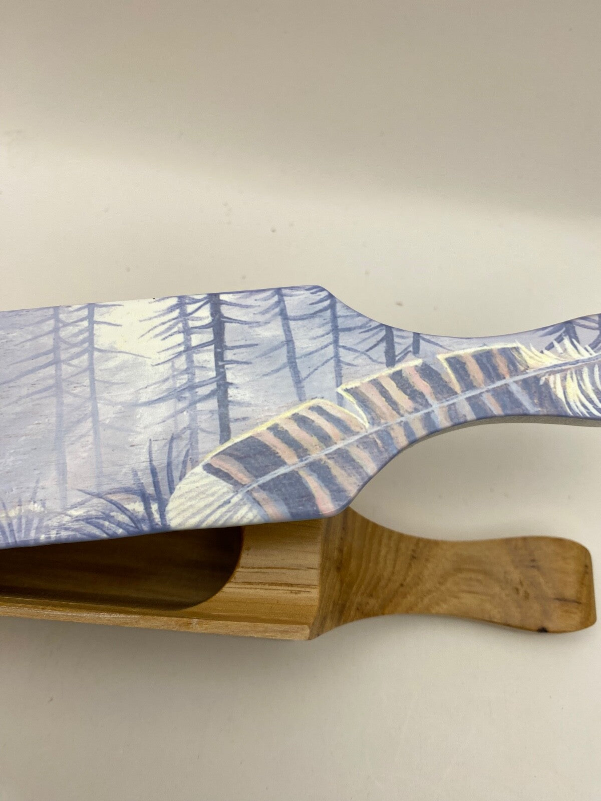 Wooden Amish Crafted Painted Lid Turkey Box Call - Elk Scene - New, Unused!